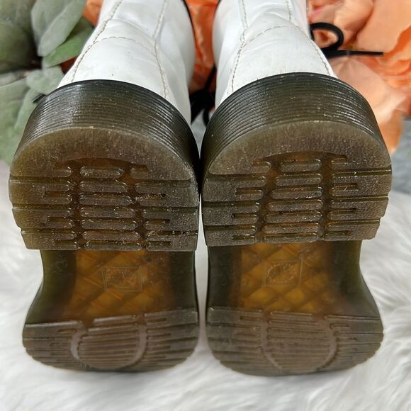 Doc Martens 1460J Combat Boots Youth Size 2 Lace Up Side Zip - Picture 10 of 11